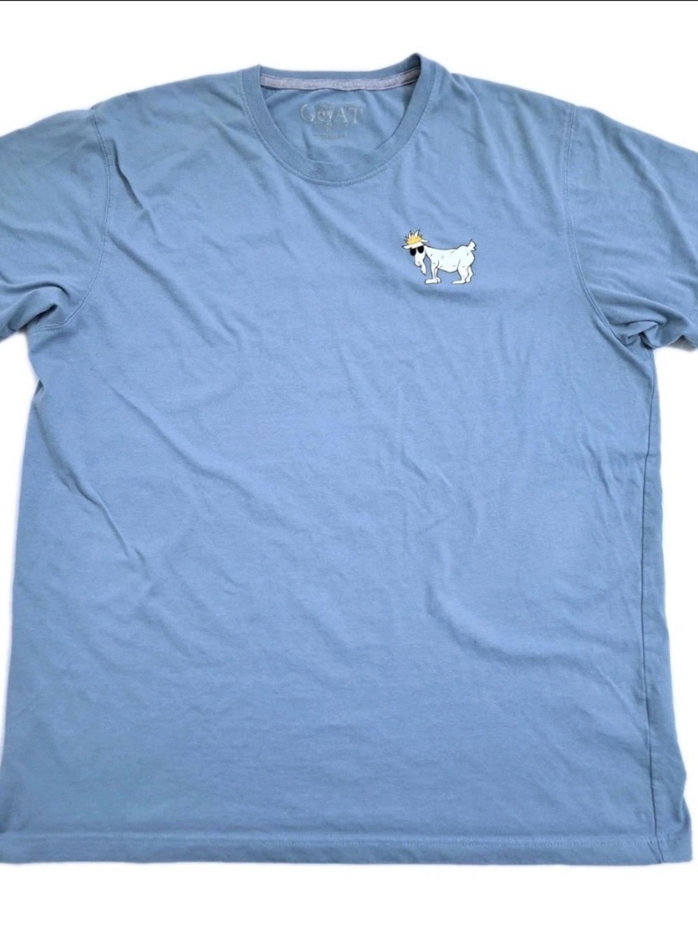 Goat USA T Shirt Size Large Blue Short Sleeve